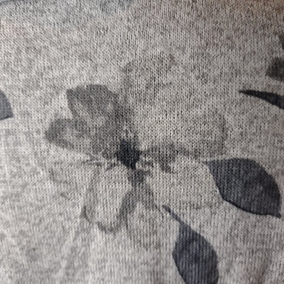 NWT Croft & Barrow® 3/4 Sleeve Cowlneck Top Gray Black Floral Women's Small NEW - Picture 7 of 10